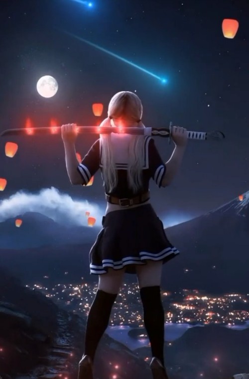炫酷美少女手机动态壁纸 预览展示图 1