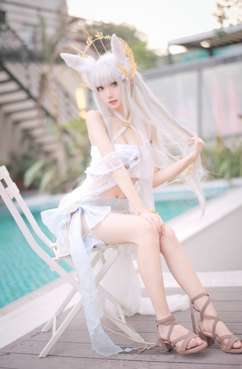 花柒Hana – 火焰猫燐/白金泳装 2套 预览展示图 5