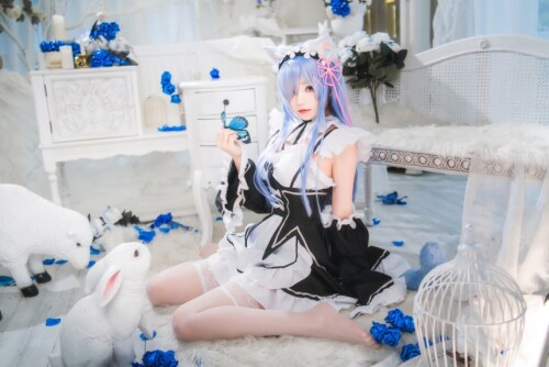 桜桃喵 – 长发蕾姆 01+02 预览展示图 1