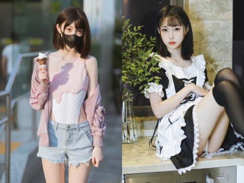 许岚LAN – 冰淇淋+短裙女仆 2 套 预览展示图 1