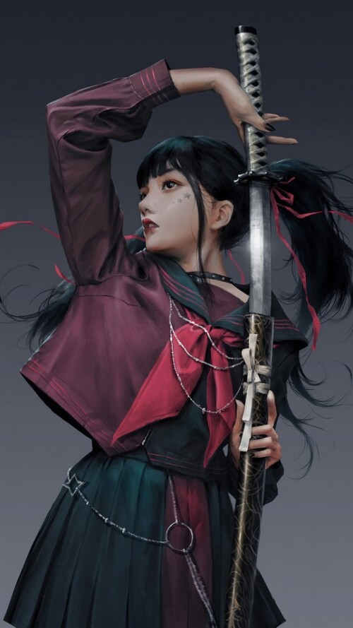 动漫武士刀剑战士战斗幻想壁纸集 第二期 预览展示图 5