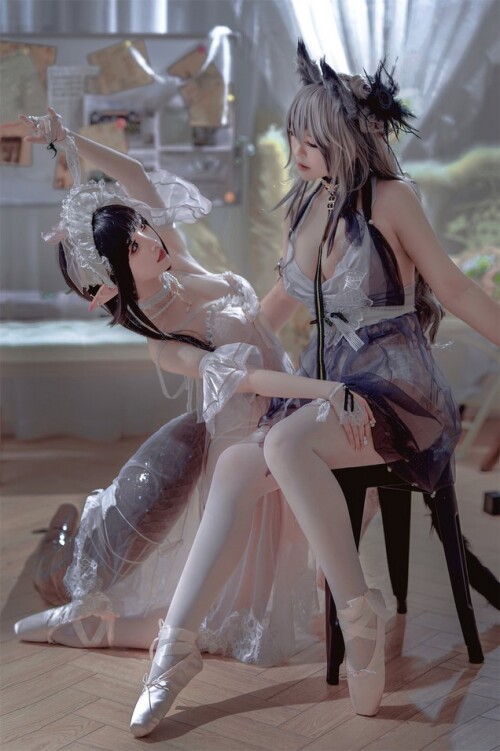 半半子&面饼仙儿 - Arknights 黑x森蚺バレエ 预览展示图 2