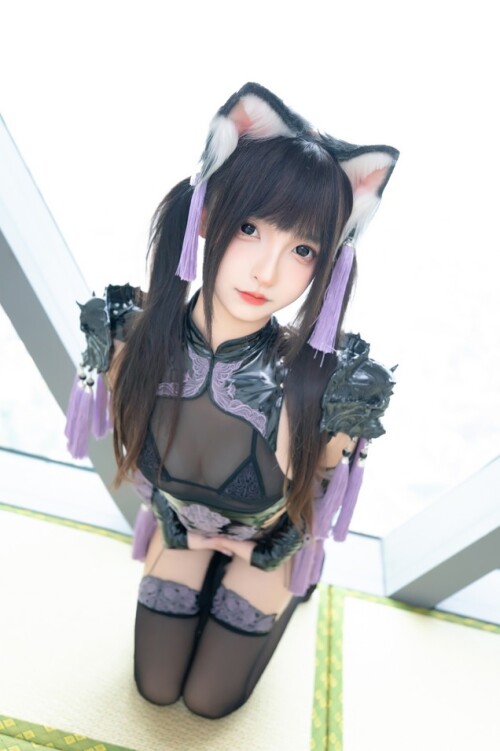 神楽坂真冬 - 旗袍猫女 预览展示图 2