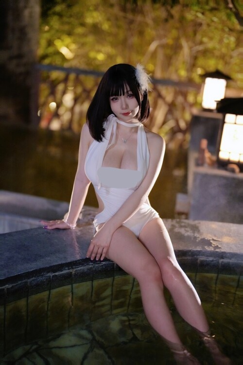 末夜787 - 夏日白色泳装 预览展示图 6