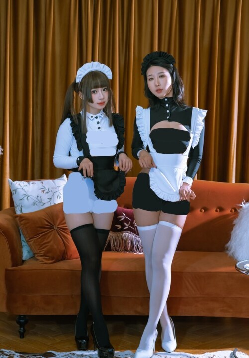 云溪溪 – 奶桃&胡桃的朋友圈 双人女仆 [55P1V-1.20GB]
