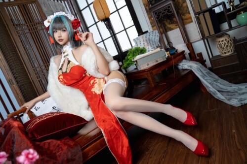 Momoko葵葵 - 柴郡本 礼服+旗袍 预览展示图 2