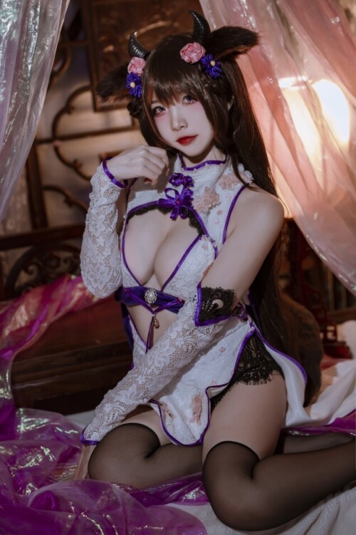 二佐Nisa - 碧蓝樫野旗袍 预览展示图 4