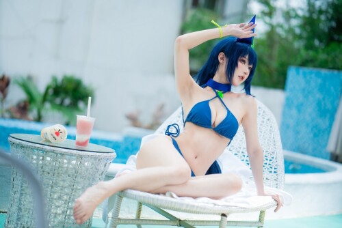 阿包也是兔娘 - 花园泳装 预览展示图 1