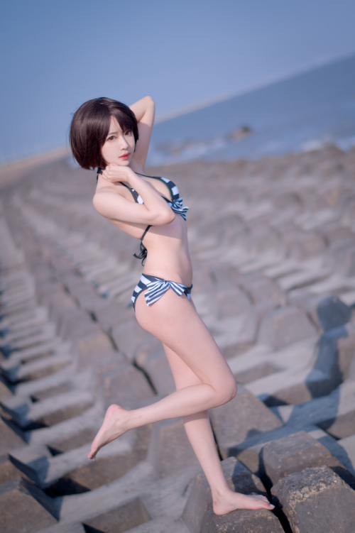Shika小鹿鹿 - 加藤惠 泳装 预览展示图 3
