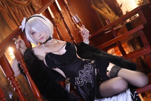 水淼aqua - ヨルハ二号B型 同人ドレスVer 预览展示图 1
