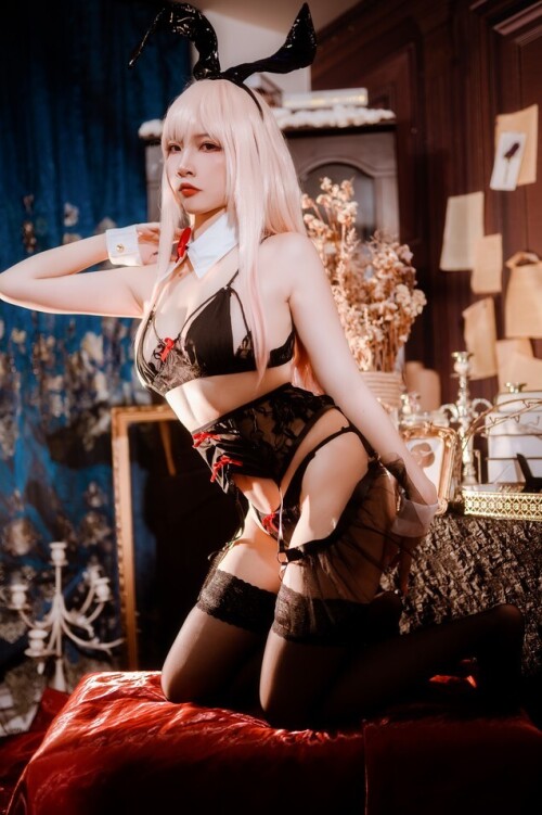 二佐Nisa - 海梦 内衣兔女郎 预览展示图 2