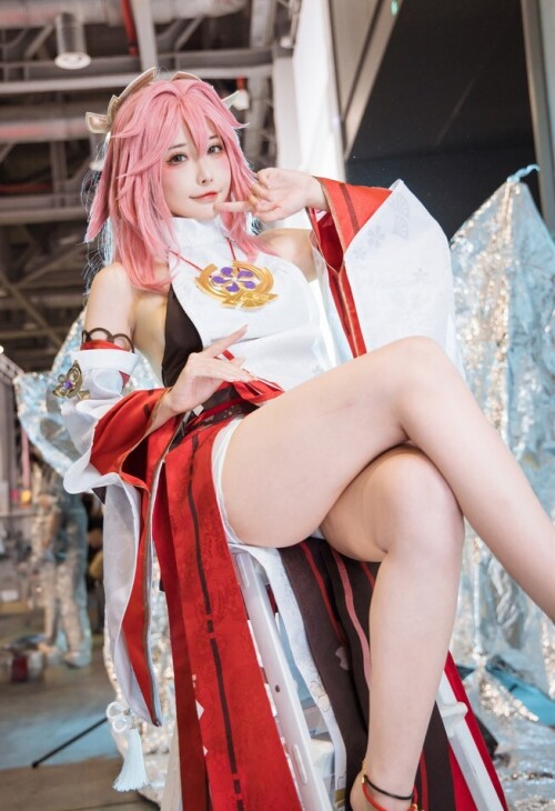 糖果果candy - 杭州AD01漫展场照 八重神子 预览展示图 5