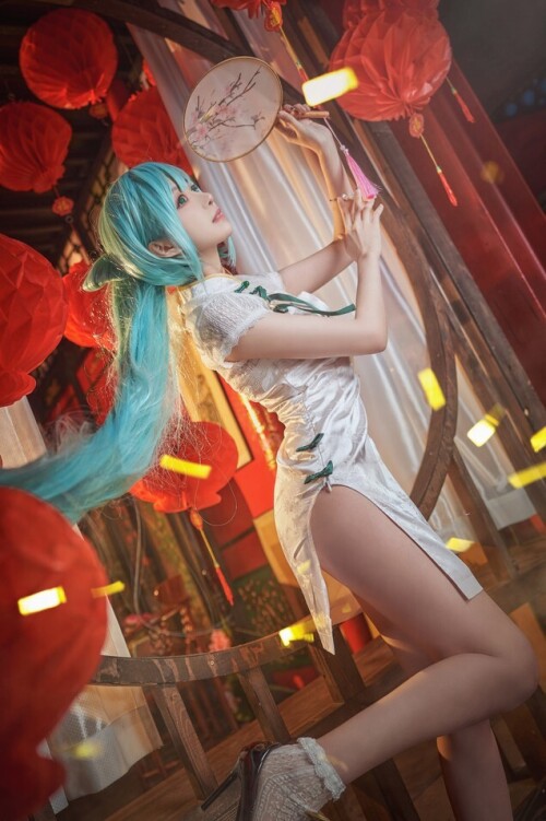 Shika小鹿鹿 - 初音 韶华旗袍 预览展示图 3