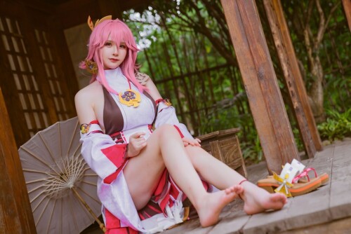 前羽rr - 八重神子Cosplay集 预览展示图 2