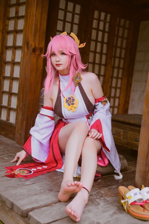 前羽rr - 八重神子Cosplay集 预览展示图 4