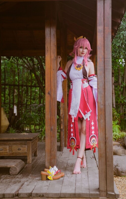 前羽rr - 八重神子Cosplay集 预览展示图 5
