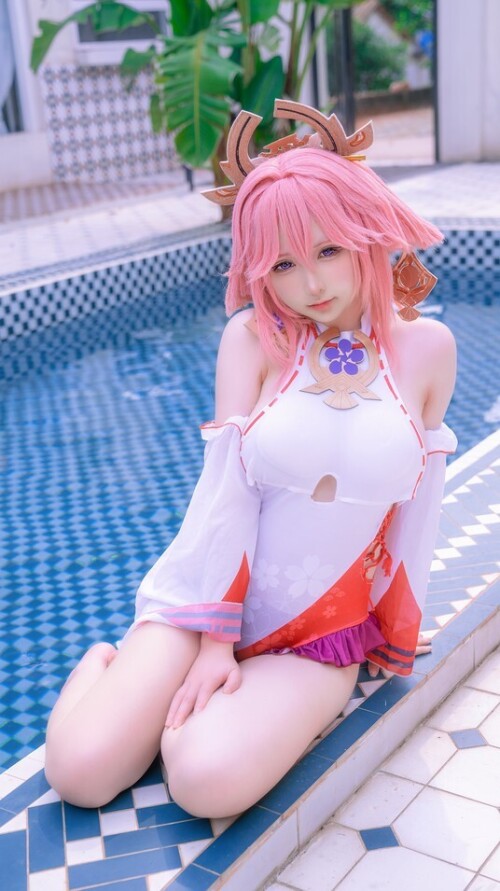 樱梨梨Eriri - 八重神子泳装 预览展示图 4