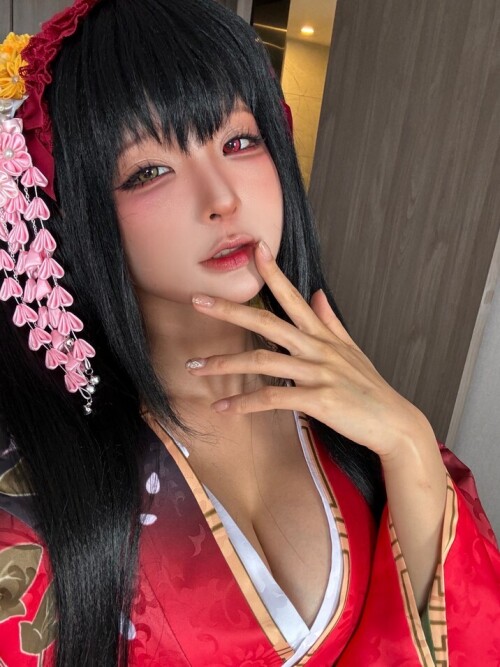 蠢沫沫 - 狂三和服cos 预览展示图 3