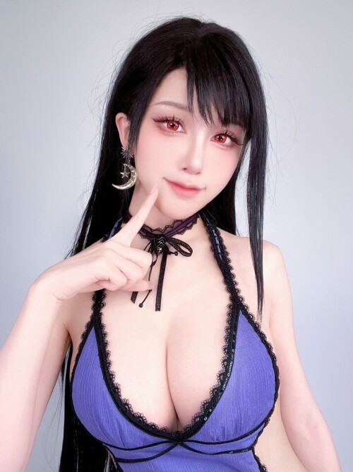 水淼Aqua - 24年05月fantia订阅 蒂法礼服 预览展示图 1