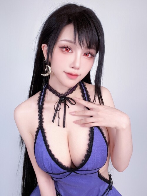 水淼Aqua - 24年05月fantia订阅 蒂法礼服 预览展示图 3
