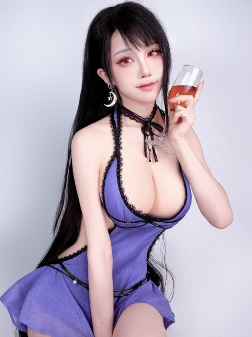水淼Aqua - 24年05月fantia订阅 蒂法礼服 预览展示图 6