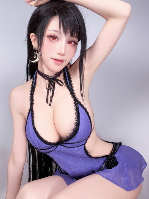 水淼Aqua - 24年05月fantia订阅 蒂法礼服 预览展示图 5