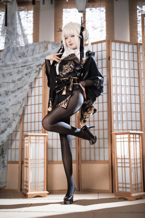 封疆疆v - NIKKE 白兔布兰儿 和服 预览展示图 6