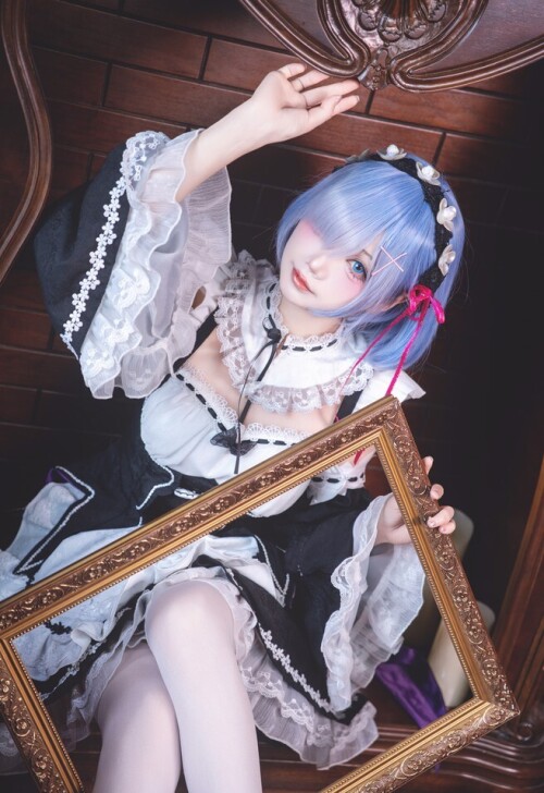 SASA小麋鹿 - 蕾姆cos 预览展示图 4