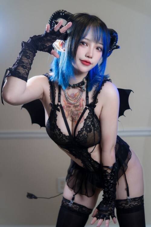 狐洛洛子 - 24年04月限定 深蓝魅魔 预览展示图 2