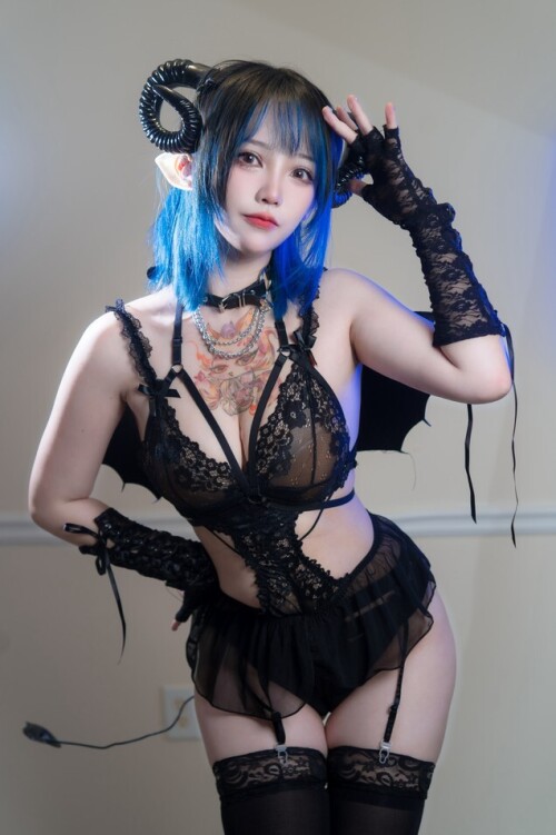狐洛洛子 - 24年04月限定 深蓝魅魔 预览展示图 3
