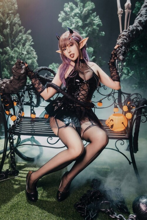 Natsuko夏夏子 - 万圣小魔女 预览展示图 5