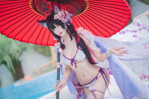 阿包也是兔娘 - 蔚蓝档案 狐坂若藻 水着 预览展示图 3