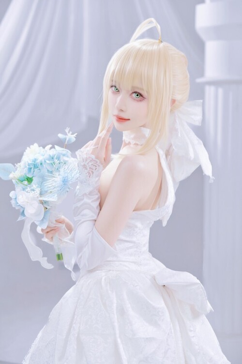 Shika小鹿鹿 - Saber花嫁 预览展示图 2