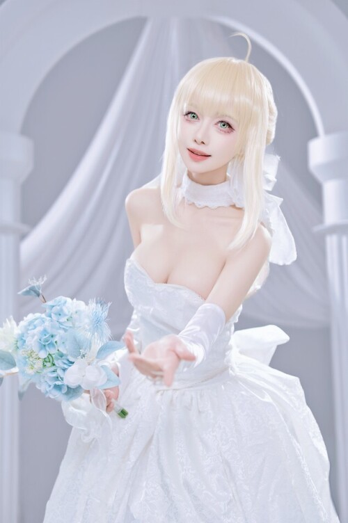 Shika小鹿鹿 - Saber花嫁 预览展示图 4