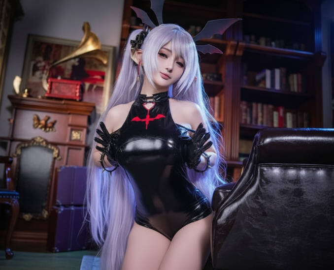 桜井宁宁 - 银镜伊织 黑色恶魔 [130P-1.02GB]