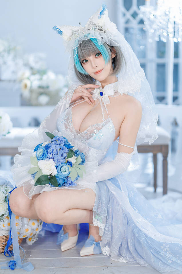 蜜汁猫裘 - 柴郡花嫁 [125P2V-2.92GB]