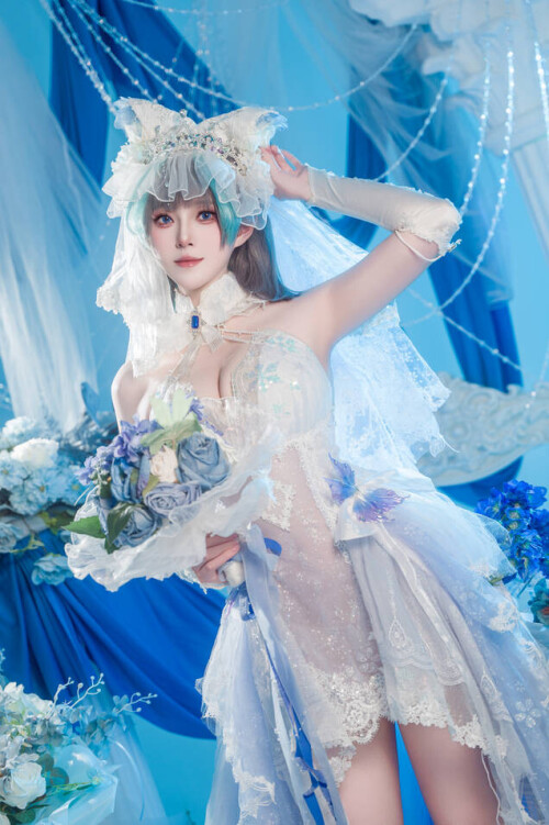 Natsuko夏夏子 - 碧蓝航线 柴郡婚纱 预览展示图 3