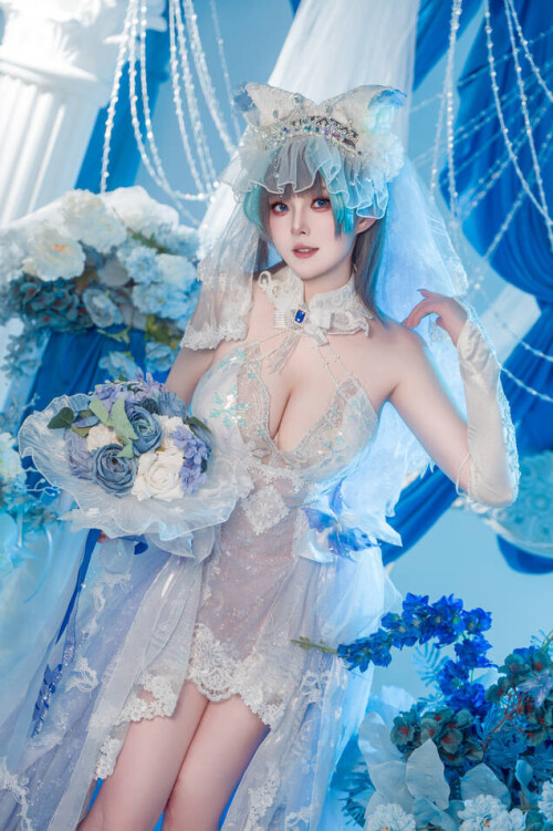 Natsuko夏夏子 - 碧蓝航线 柴郡婚纱 预览展示图 4