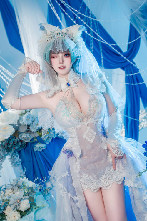 Natsuko夏夏子 - 碧蓝航线 柴郡婚纱 预览展示图 5