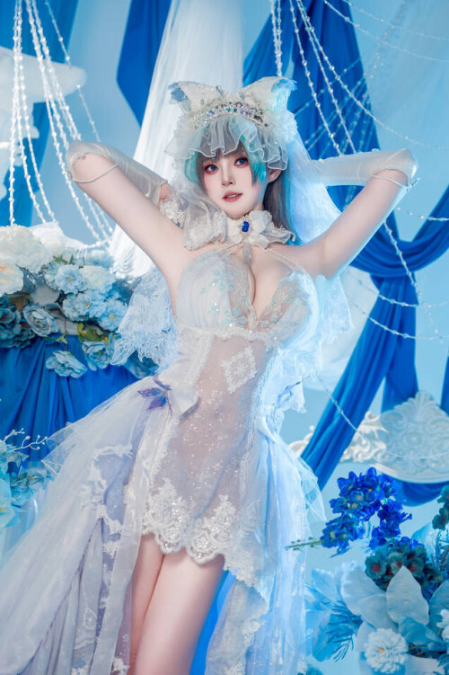 Natsuko夏夏子 - 碧蓝航线 柴郡婚纱 预览展示图 6