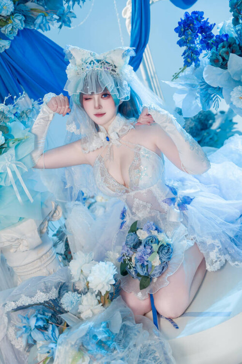 Natsuko夏夏子 - 碧蓝航线 柴郡婚纱 预览展示图 2
