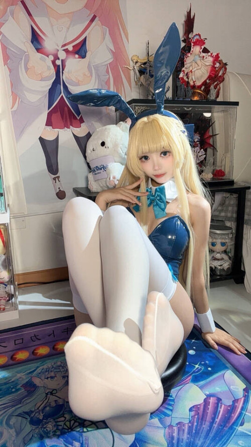 白栎Shirly - 蔚蓝档案 飞鸟马时 兔女郎 预览展示图 3
