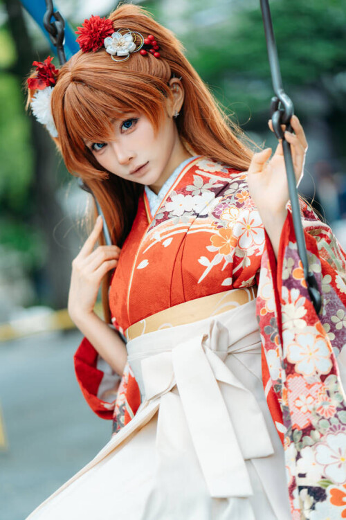 蠢沫沫 - EVA 明日香 和服 预览展示图 4